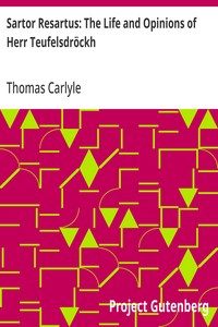 Cover of Sartor Resartus: The Life and Opinions of Herr Teufelsdröckh by Thomas Carlyle