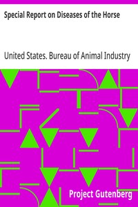 Cover of Special Report on Diseases of the Horse by United States. Bureau of Animal Industry
