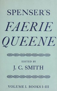 Cover of Spenser's Faerie Queene, Vol. 1 (of 2) : $b Books I-III by Edmund Spenser