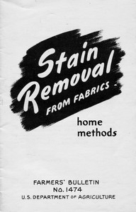 Cover of Stain removal from fabrics : $b home methods by Margaret Smith Furry