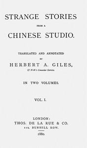 Cover of Strange Stories from a Chinese Studio, Vol. 1 (of 2) by Songling Pu