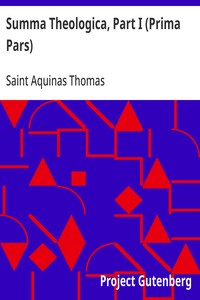 Cover of Summa Theologica, Part I (Prima Pars): From the Complete American Edition by Aquinas, Saint Thomas
