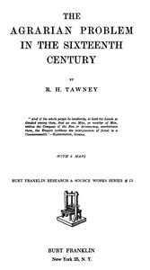 Cover of The Agrarian Problem in the Sixteenth Century by R. H. (Richard Henry) Tawney
