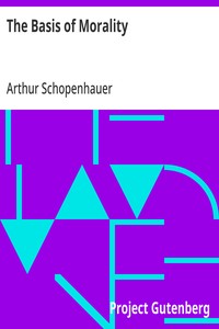 Cover of The Basis of Morality by Arthur Schopenhauer