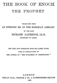 Cover of The book of Enoch the Prophet : $b Translated from an Ethiopic MS. in the Bodleian Library by Unknown