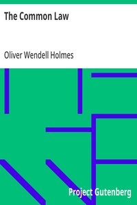 Cover of The Common Law by Oliver Wendell Holmes