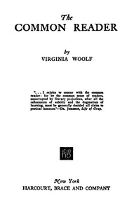 Cover of The Common Reader by Virginia Woolf
