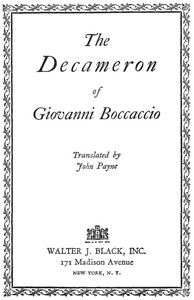 Cover of The Decameron of Giovanni Boccaccio by Giovanni Boccaccio