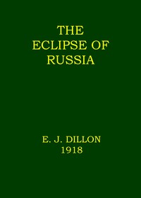 Cover of The eclipse of Russia by Emile Joseph Dillon