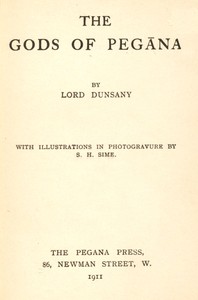 Cover of The Gods of Pegana by Lord Dunsany