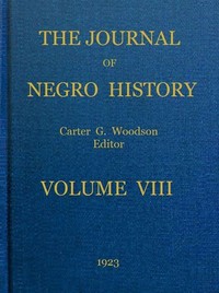 Cover of The Journal of Negro History, Volume 8, 1923 by Various