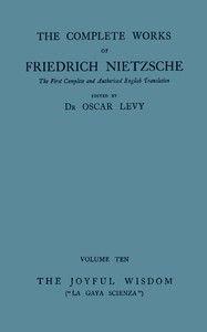 Cover of The Joyful Wisdom ("La Gaya Scienza") by Friedrich Wilhelm Nietzsche