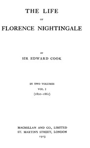 Cover of The Life of Florence Nightingale, vol. 1 of 2 by Edward Tyas, Sir Cook