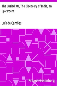 Cover of The Lusiad; Or, The Discovery of India, an Epic Poem by Luís de Camões