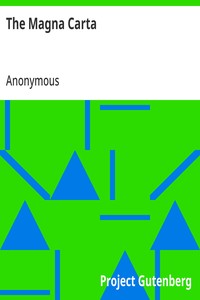 Cover of The Magna Carta by Anonymous