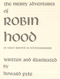 Cover of The Merry Adventures of Robin Hood by Howard Pyle