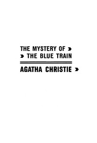 Cover of The mystery of the Blue Train by Agatha Christie