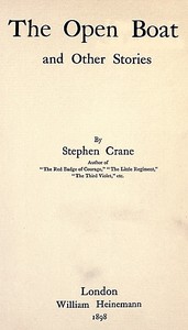 Cover of The Open Boat and Other Stories by Stephen Crane