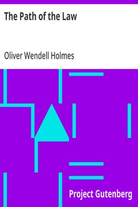 Cover of The Path of the Law by Oliver Wendell Holmes
