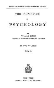 Cover of The Principles of Psychology, Volume 2 (of 2) by William James