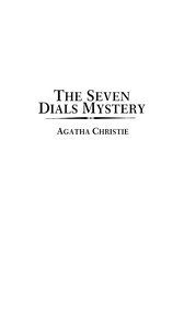 Cover of The Seven Dials mystery by Agatha Christie