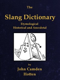 Cover of The slang dictionary : $b Etymological, historical and anecdotal by John Camden Hotten