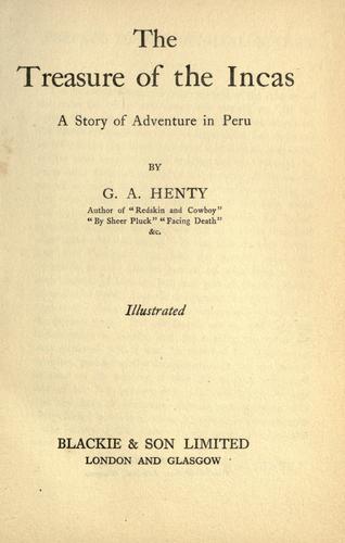 Cover of The Treasure of the Incas: A Story of Adventure in Peru