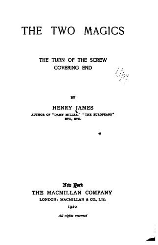 Cover of The Two Magics: The Turn of the Screw, Covering End