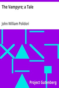 Cover of The Vampyre; a Tale by John William Polidori