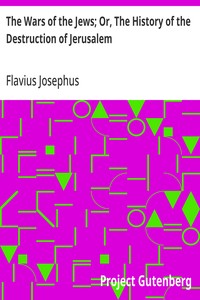 Cover of The Wars of the Jews; Or, The History of the Destruction of Jerusalem by Flavius Josephus