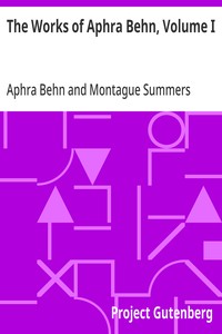 Cover of The Works of Aphra Behn, Volume I by Aphra Behn