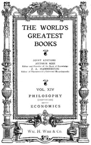 Cover of The World's Greatest Books — Volume 14 — Philosophy and Economics by Unknown