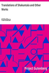 Cover of Translations of Shakuntala and Other Works by Kālidāsa