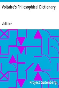 Cover of Voltaire's Philosophical Dictionary by Voltaire